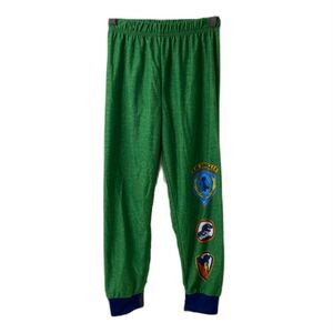 Boys Size 6 Dinosaur Pajama Pants Green and Blue Fleece Jurassic Park